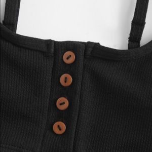 Black button up swimsuit